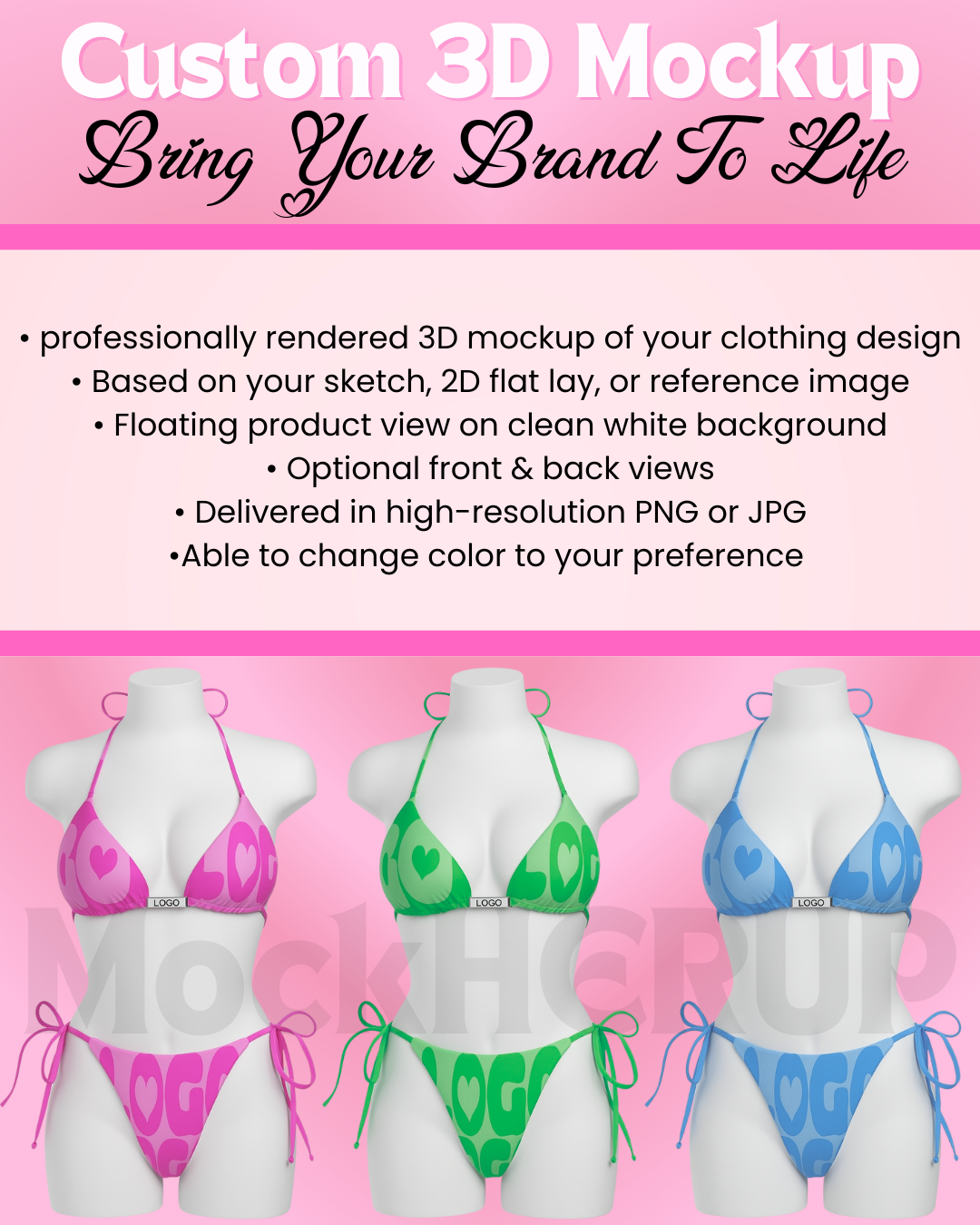 Custom 3D Clothing Mockups